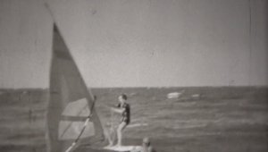 Windsurfing w Dziwnówku 1983 r.