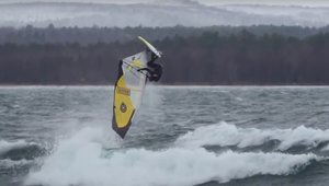 Windsurfing Lake Superior in Frigid Conditions