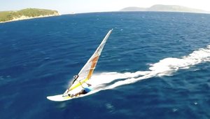 Windsurfing Finikounda with a drone