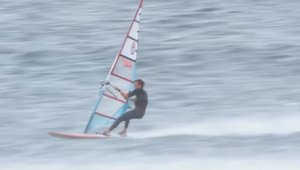 High Wind Slalom Action in Tenerife