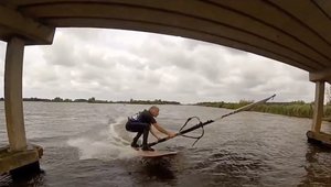 Limbo windsurfing ,no bridge to low just go