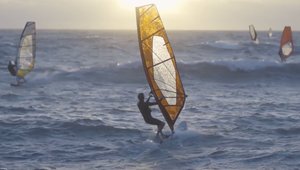 Windsurfing beyond the Perth sunset