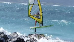 Foil windsurfing on 3.7m KS3 sail