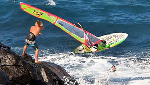 Windsurfers get HUGE air at Lanes, Hawaii