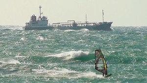 Windsurfing at Omaezaki January 2014